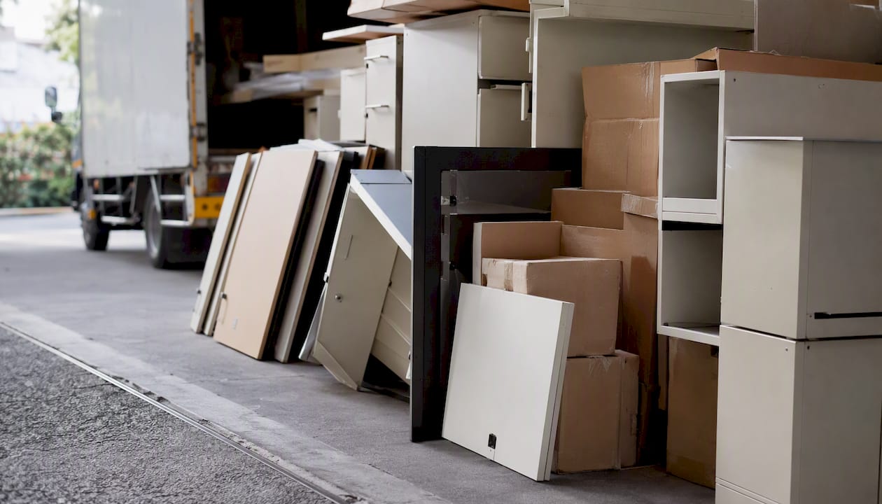 Pile of commercial office waste for quote