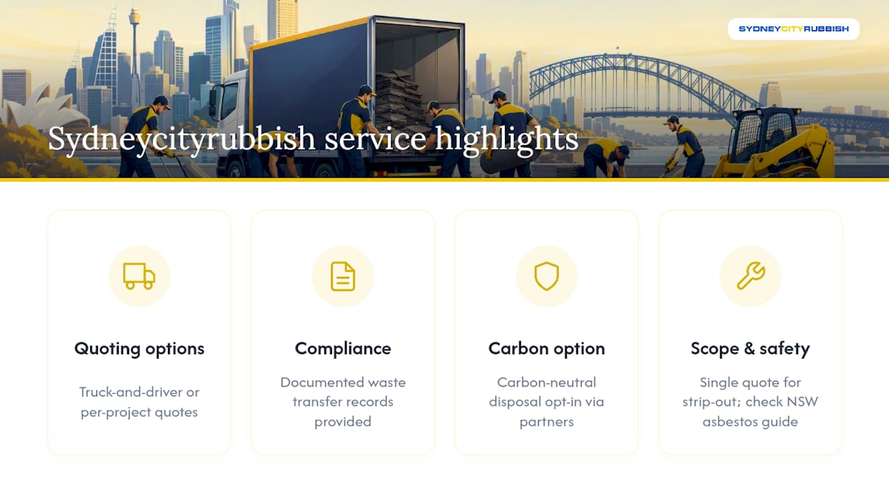 How Sydneycityrubbish handles carpet tile removal for commercial sites — overview diagram