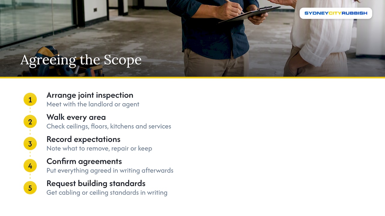 Agree the scope in writing — overview diagram